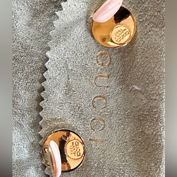 GUCCI 1992 Made in Italy vintage clip on earrings RARE GUCCI Great for Holiday! - Picture 4 of 8